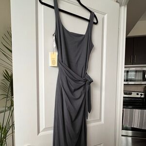 Aritzia Wilfred Saturn Midi Dress in Echo Grey - never worn